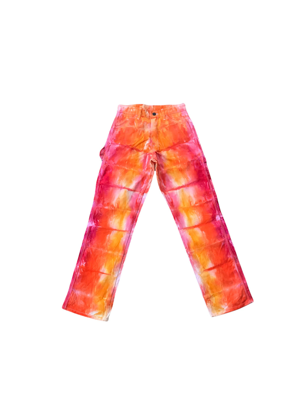 Hand-Dyed Psychedelic Pant (Pink/Orange/Red)