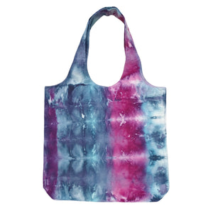 Hand Dyed Psychedelic Tote (Blue/Purple)