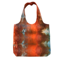 Load image into Gallery viewer, Tie-Dye Tote (Red/Orange/Brown/Blue)Hand Dyed Psychedelic Tote (Red/Orange/Brown/Blue)
