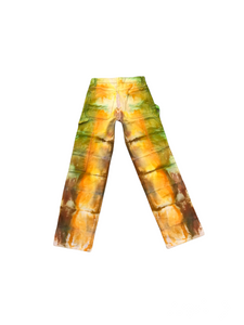 Hand-Dyed Psychedelic Pant (Yellow/Green/Brown)