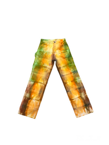 Hand-Dyed Psychedelic Pant (Yellow/Green/Brown)