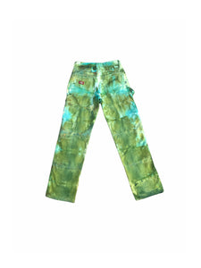 Hand-Dyed Psychedelic Pant (Green/Turquoise)