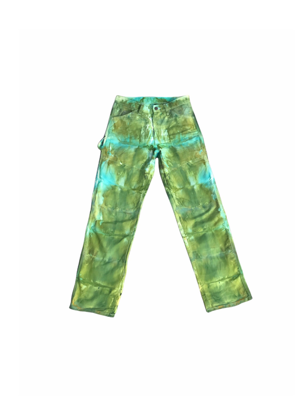 Hand-Dyed Psychedelic Pant (Green/Turquoise)